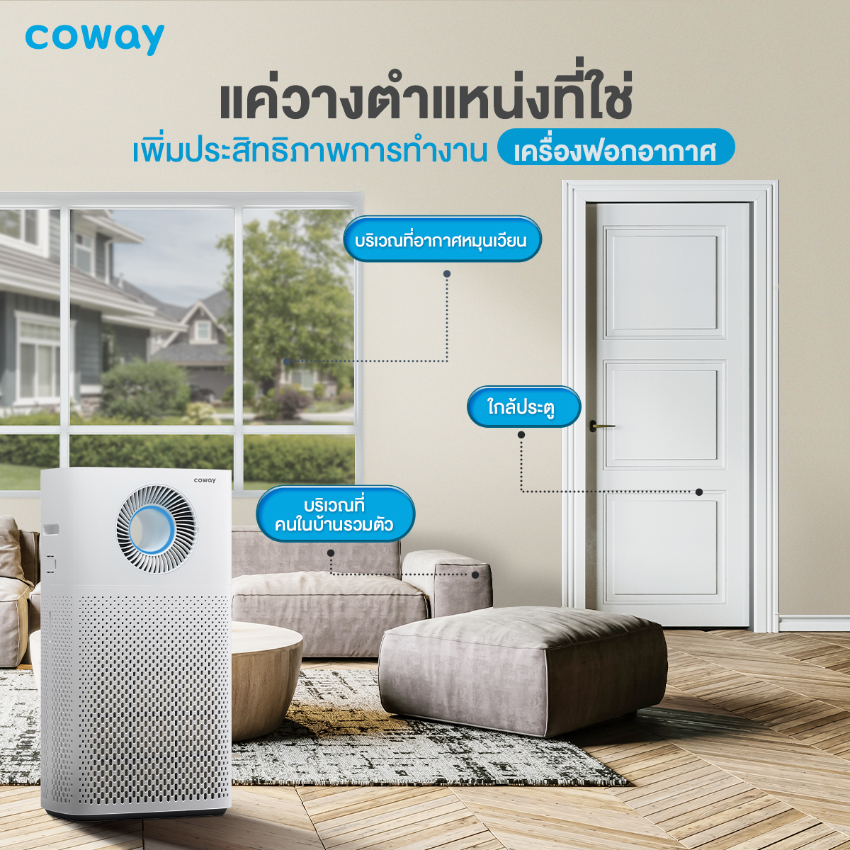 เครื่องฟอกอากาศ Coway รุ่น สตรอม (Storm)